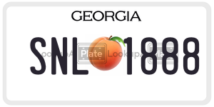 SNL1888 license plate in Georgia