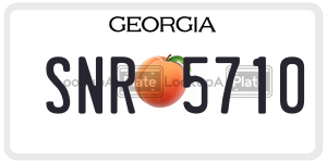 SNR5710  license plate in GA