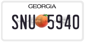 SNU5940  license plate in GA