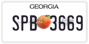 SPB3669  license plate in GA