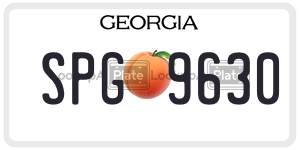 SPG9630  license plate in GA