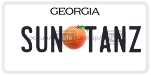 SUNTANZ  license plate in GA