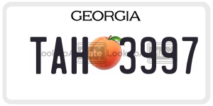 TAH3997  license plate in GA