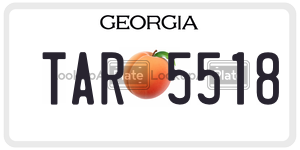 TAR5518 license plate in Georgia