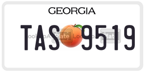 TAS9519  license plate in GA