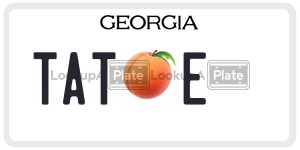 TATE  license plate in GA