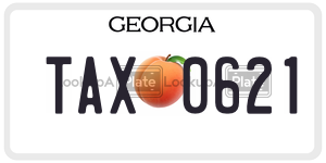 TAX0621  license plate in GA
