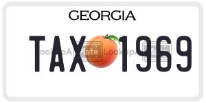 TAX1969 license plate in Georgia
