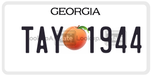 TAY1944  license plate in GA