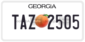 TAZ2505  license plate in GA