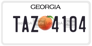 TAZ4104 license plate in Georgia