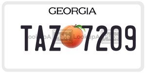 TAZ7209  license plate in GA