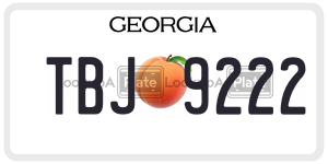 TBJ9222  license plate in GA