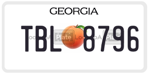 TBL8796  license plate in GA