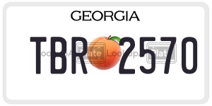 TBR2570 license plate in Georgia