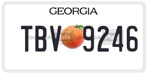 TBV9246  license plate in GA