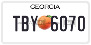 TBY6070  license plate in GA