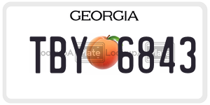 TBY6843  license plate in GA