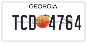 TCD4764  license plate in GA