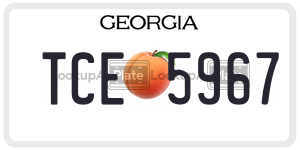TCE5967  license plate in GA