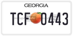 TCF0443 license plate in Georgia