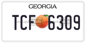 TCF6309 license plate in Georgia