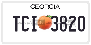 TCI3820 license plate in Georgia