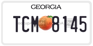 TCM8145 license plate in Georgia