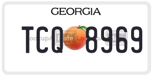 TCQ8969 license plate in Georgia