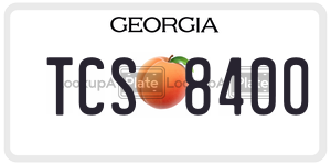 TCS8400  license plate in GA