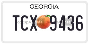 TCX9436  license plate in GA