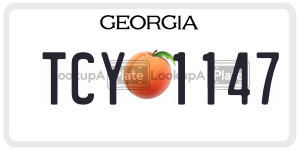 TCY1147 license plate in Georgia