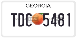 TDC5481 license plate in Georgia