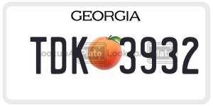 TDK3932  license plate in GA