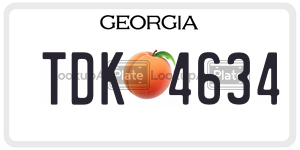 TDK4634  license plate in GA