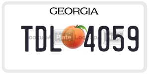 TDL4059 license plate in Georgia