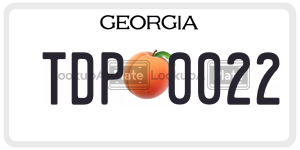 TDP0022  license plate in GA