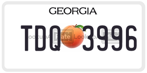 TDQ3996  license plate in GA
