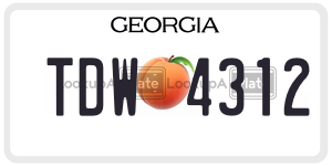 TDW4312  license plate in GA