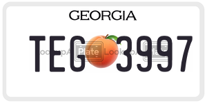 TEG3997  license plate in GA