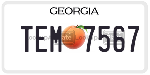 TEM7567 license plate in Georgia