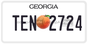 TEN2724  license plate in GA