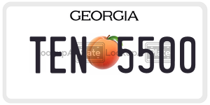 TEN5500  license plate in GA
