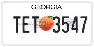 TET3547  license plate in GA