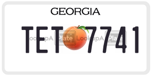TET7741 license plate in Georgia