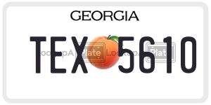 TEX5610  license plate in GA