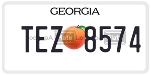 TEZ8574 license plate in Georgia