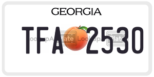TFA2530  license plate in GA
