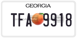 TFA9918 license plate in Georgia