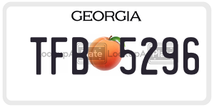 TFB5296 license plate in Georgia